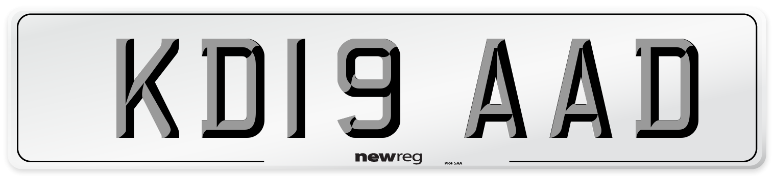 KD19 AAD Number Plate from New Reg
